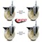 Service Caster 5 Inch Nylon 38 Inch Threaded Stem Caster Set with Brake SCC-TS20S514-NYS-PLB-381615-4 - alternate 4